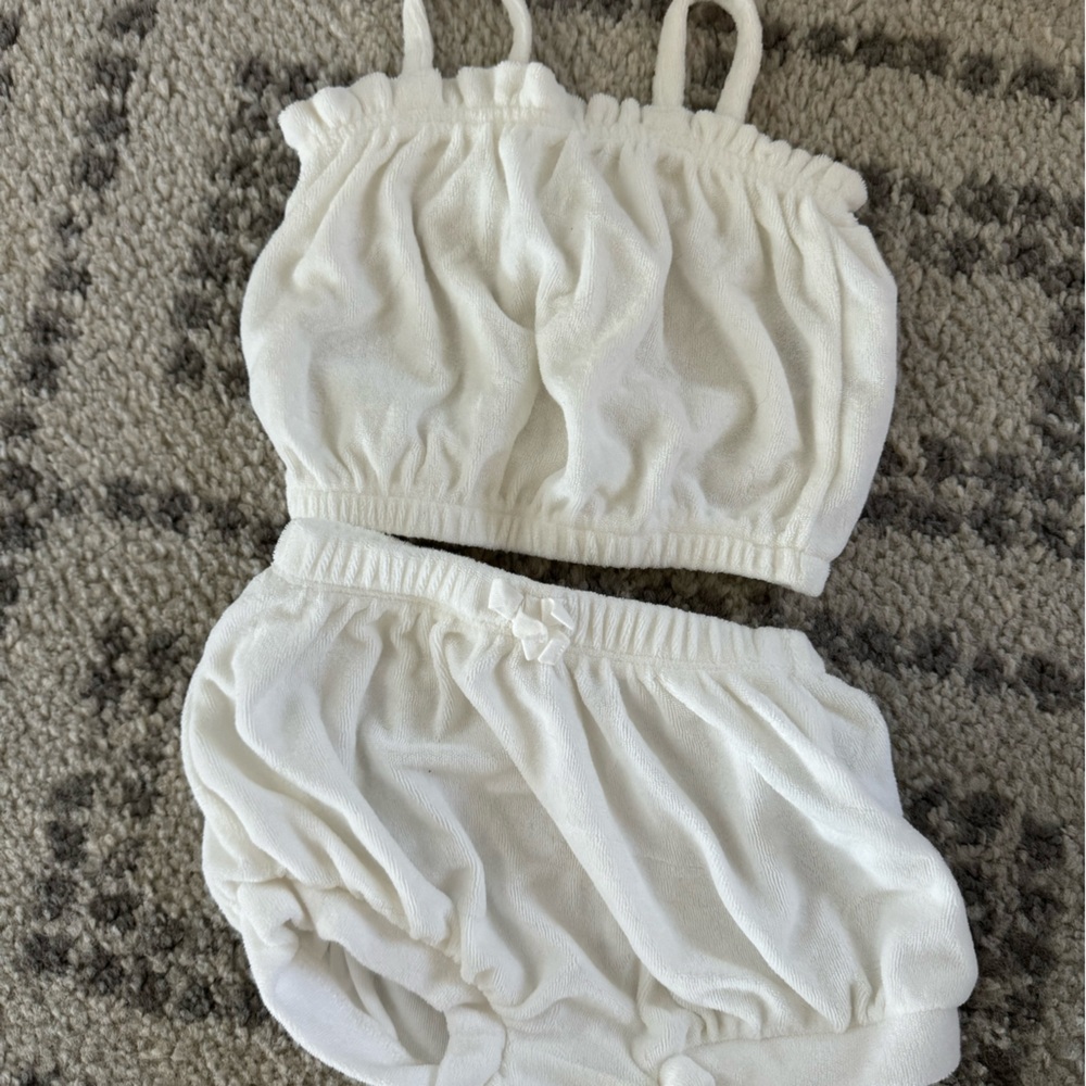Gap white matching set. 12-18 months
